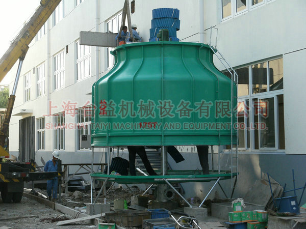 Field installation of cooling tower 