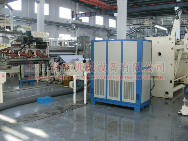 Chemical fiber production line cooling 